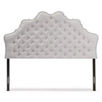 Tête de lit en tissu Hilda moderne et contemporaine, beige