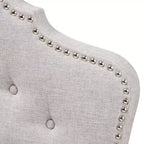 Tête de lit en tissu Hilda moderne et contemporaine, beige