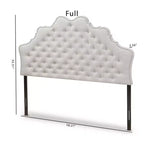 Tête de lit en tissu Hilda moderne et contemporaine, beige