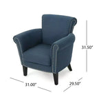Fauteuil club clouté Brice Vintage