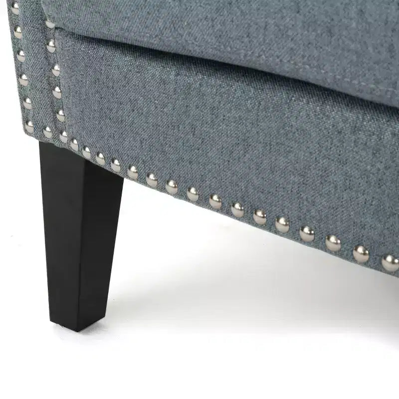 Fauteuil club clouté Brice Vintage