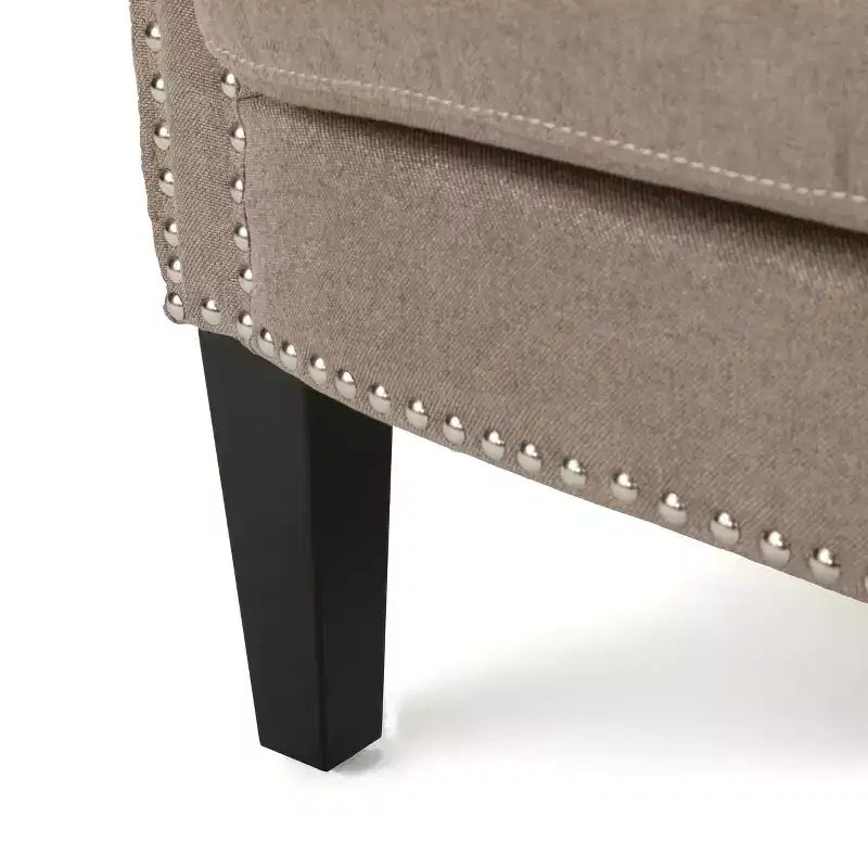 Fauteuil club clouté Brice Vintage