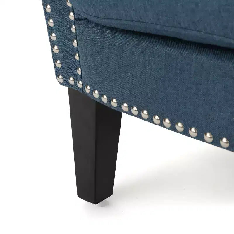 Fauteuil club clouté Brice Vintage